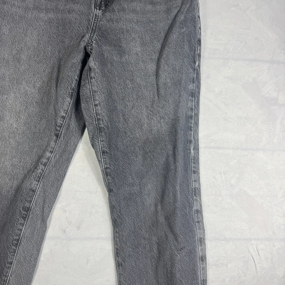 PacSun Womens Straight Jeans Dark Gray Denim Fray‎ Raw Hem High Rise Outdoor 28